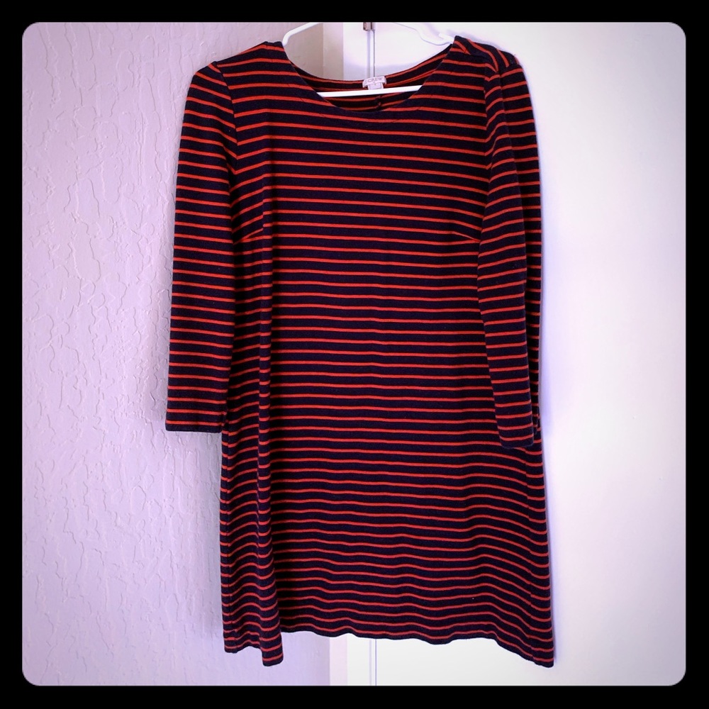 Jcrew stripe Breton cotton dress